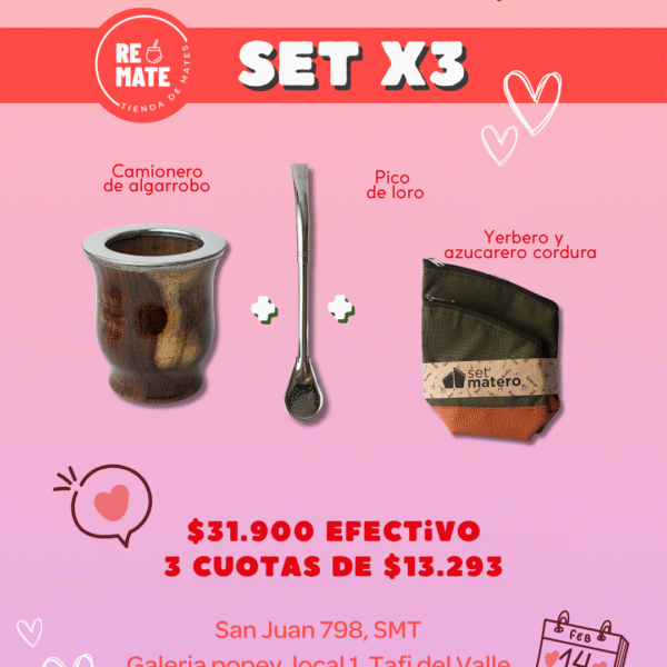 SET X3 CAMIONERO ALGARROBO LAQUEADO