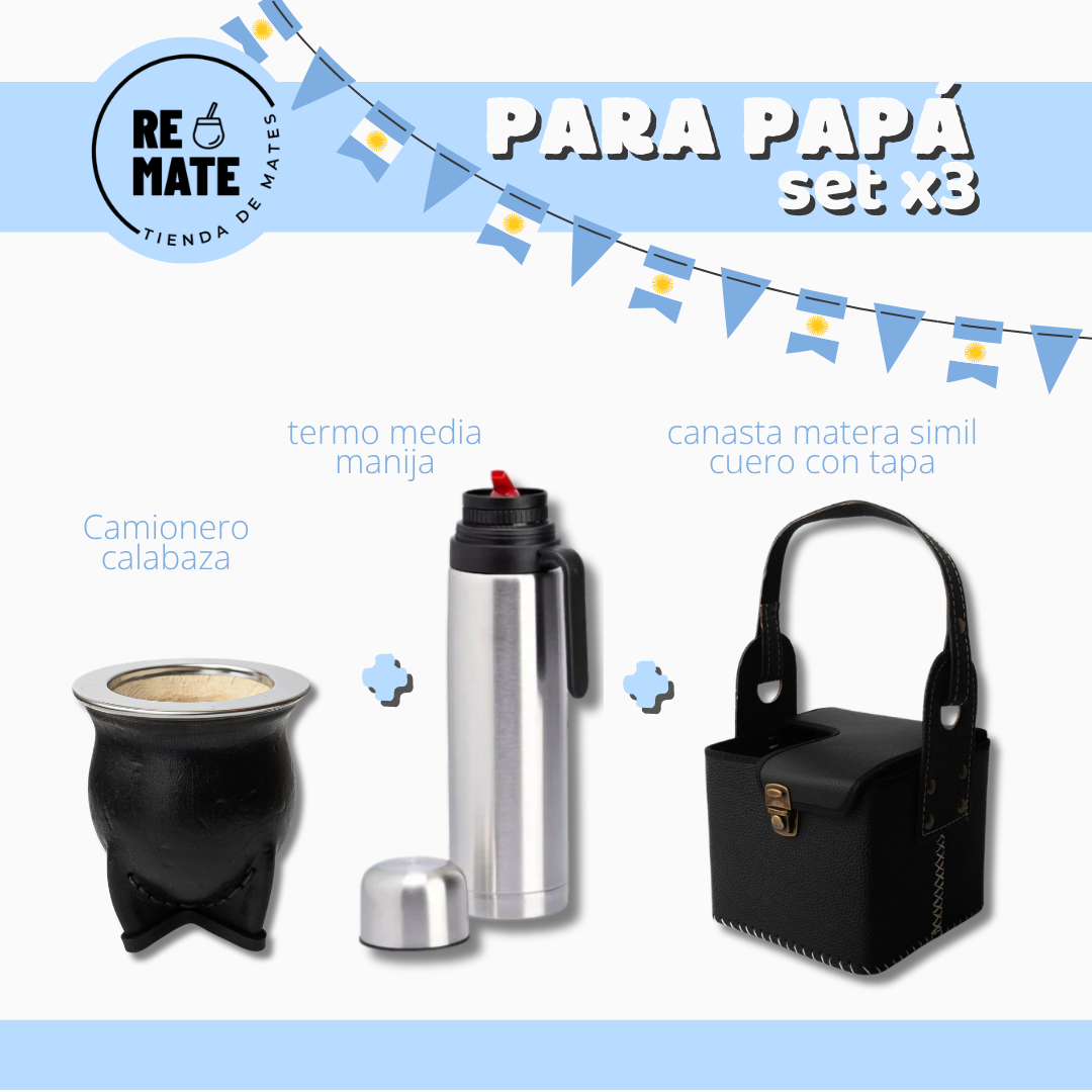 SET X3 CAMIONERO CALABAZA + TERMO + CANASTA