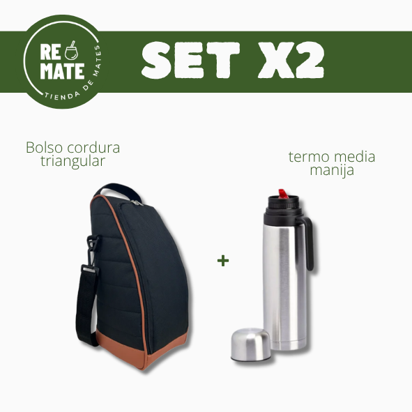 SET X2 BOLSO/MOCHILA TRIANGULAR + TERMO