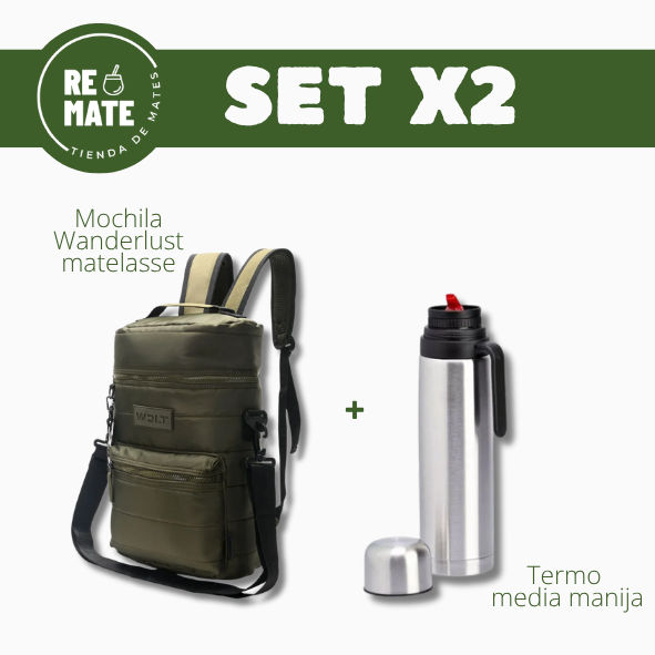 SET X2 MOCHILA WANDERLUST + TERMO