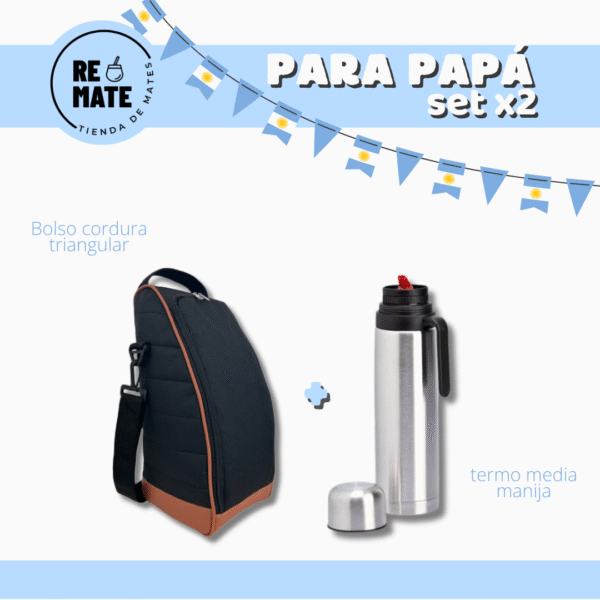 SET X2 BOLSO/MOCHILA TRIANGULAR + TERMO