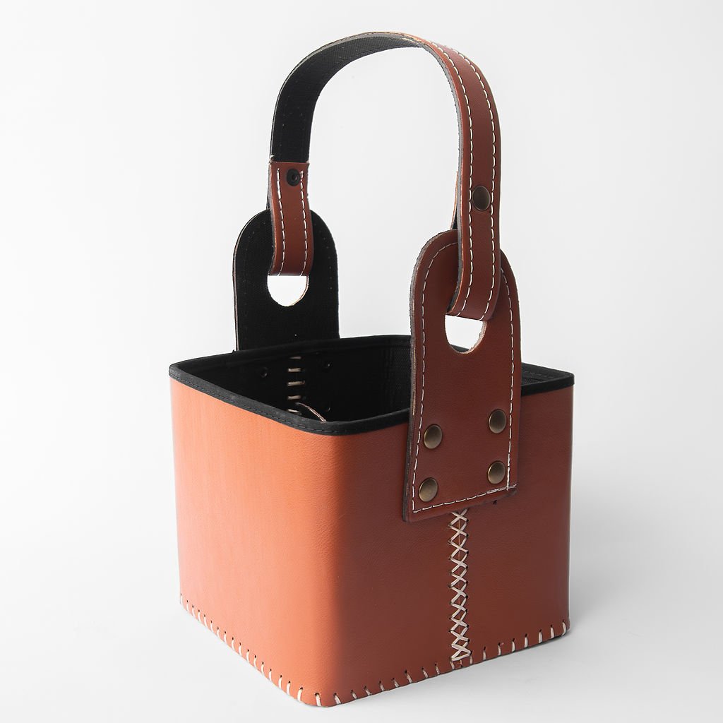 MATERA CANASTO ECO CUERO CON DIVISION - Imagen 7