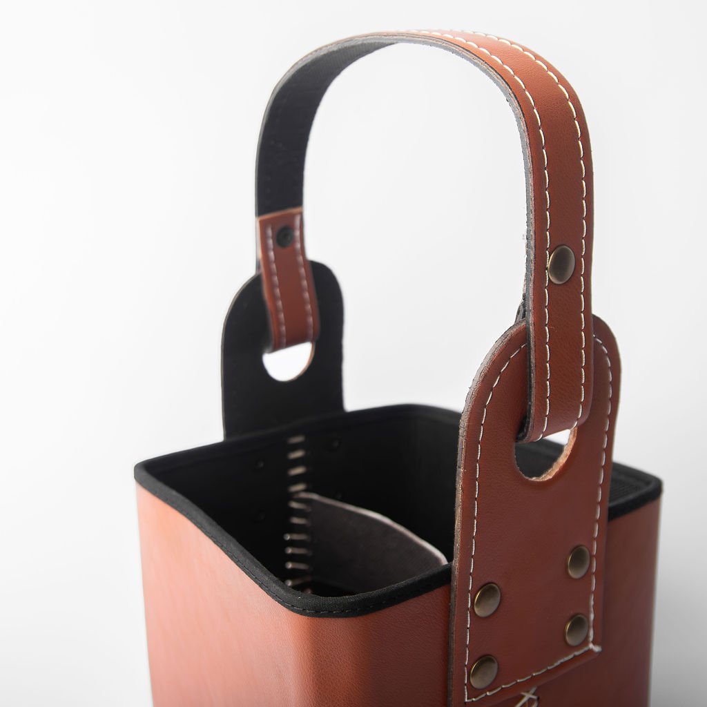 MATERA CANASTO ECO CUERO CON DIVISION - Imagen 2