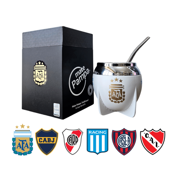 Mate Pampa fútbol boca cerrada con bombilla