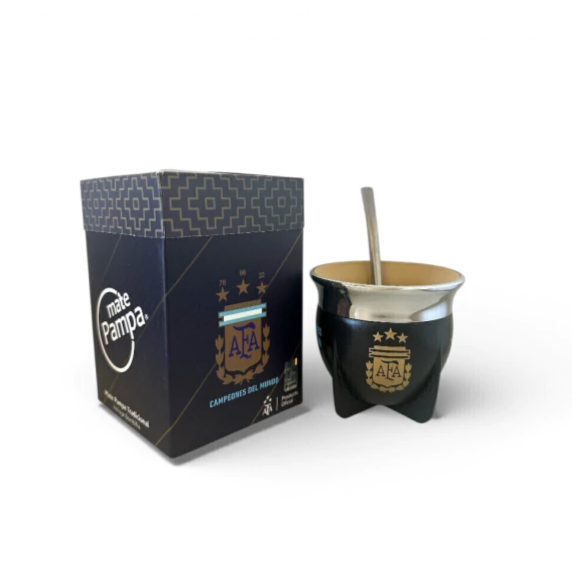 MATE PAMPA BOCA ABIERTA FÚTBOL CON BOMBILLA - Imagen 3