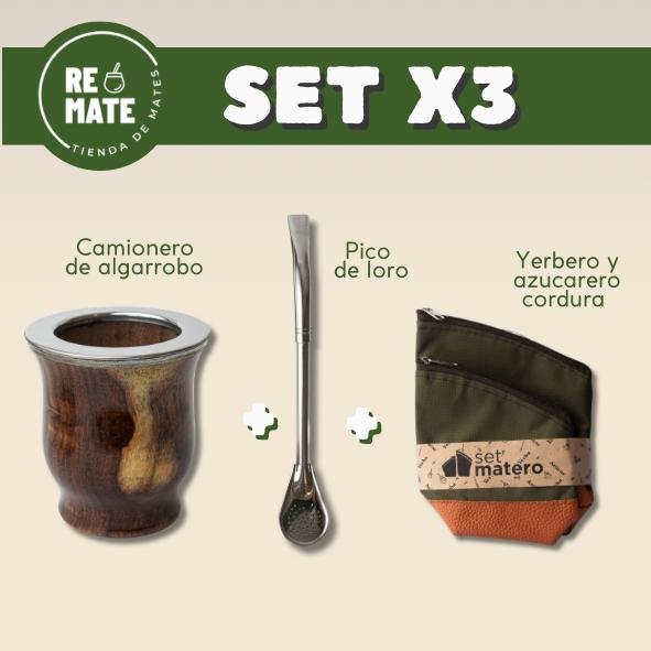 SET X3 CAMIONERO ALGARROBO LAQUEADO