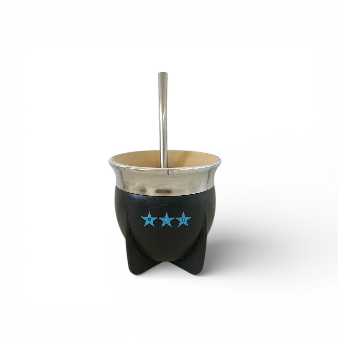 Mate Pampa boca abierta fútbol con bombilla - Imagen 5