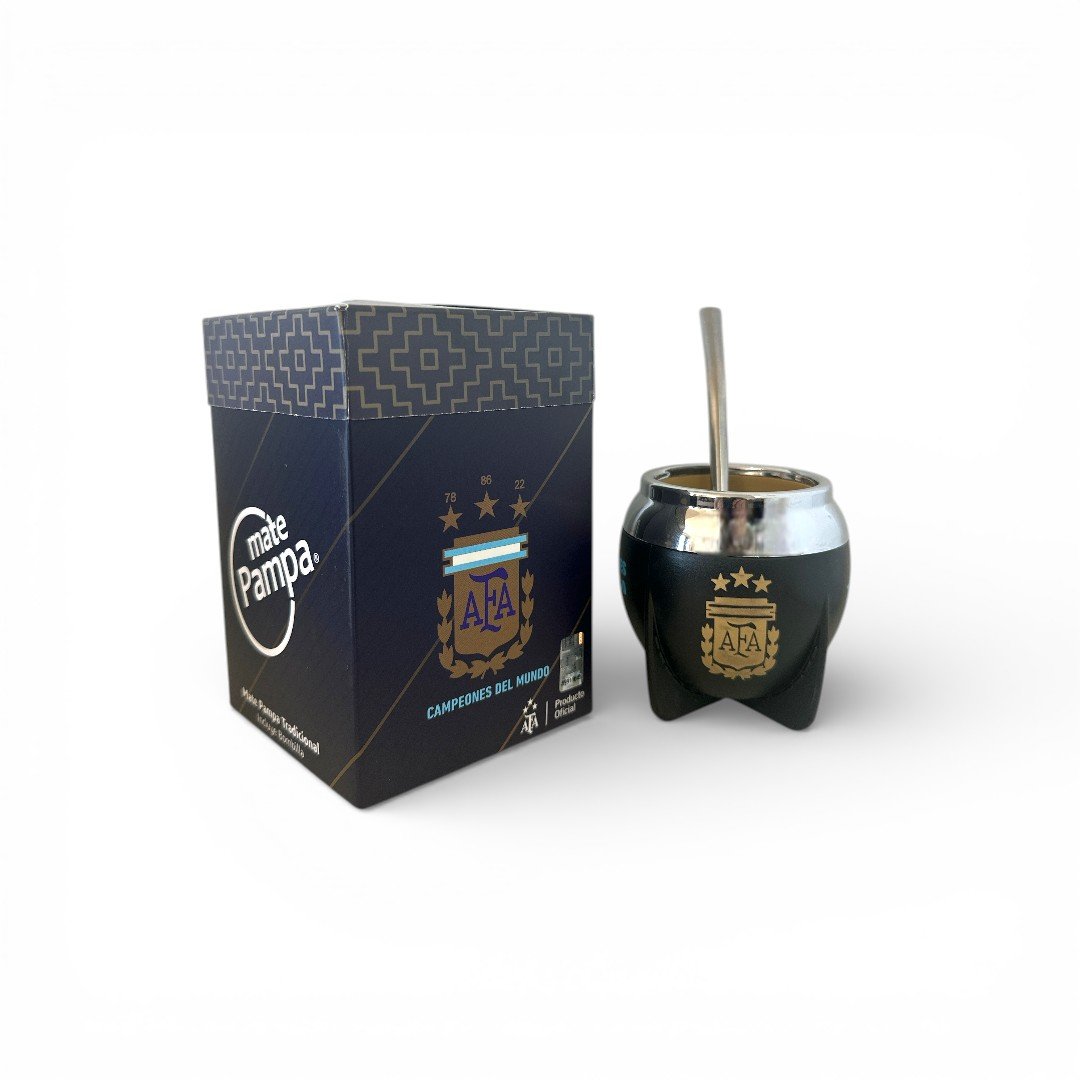 Mate Pampa fútbol boca cerrada con bombilla - Imagen 4