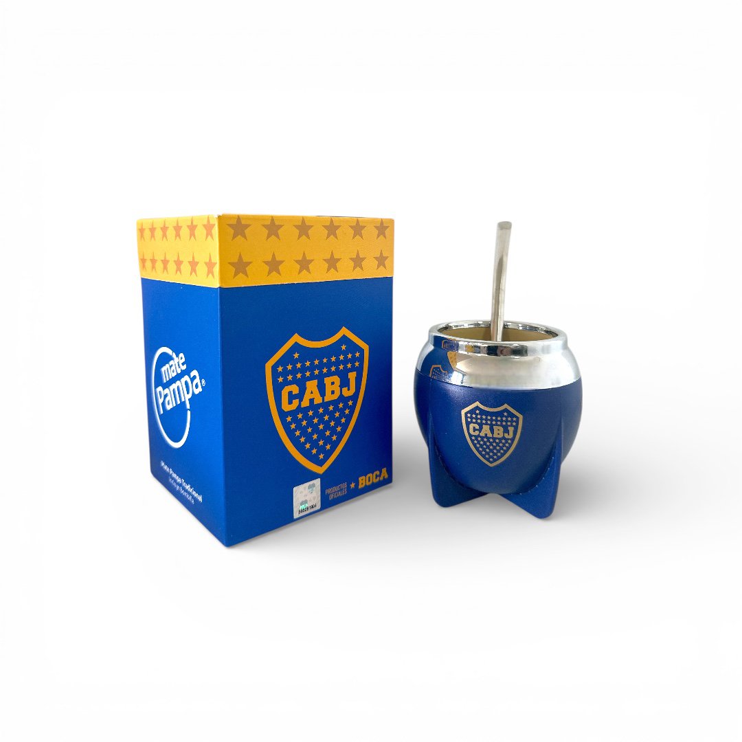 Mate Pampa fútbol boca cerrada con bombilla - Imagen 6