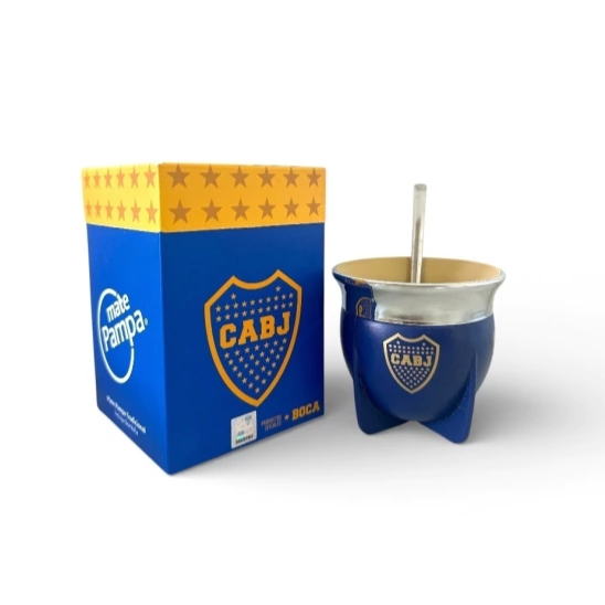 MATE PAMPA BOCA ABIERTA FÚTBOL CON BOMBILLA - Imagen 4