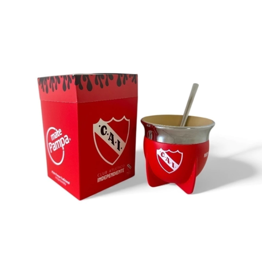 MATE PAMPA BOCA ABIERTA FÚTBOL CON BOMBILLA - Imagen 8