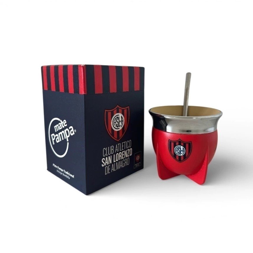 MATE PAMPA BOCA ABIERTA FÚTBOL CON BOMBILLA - Imagen 6
