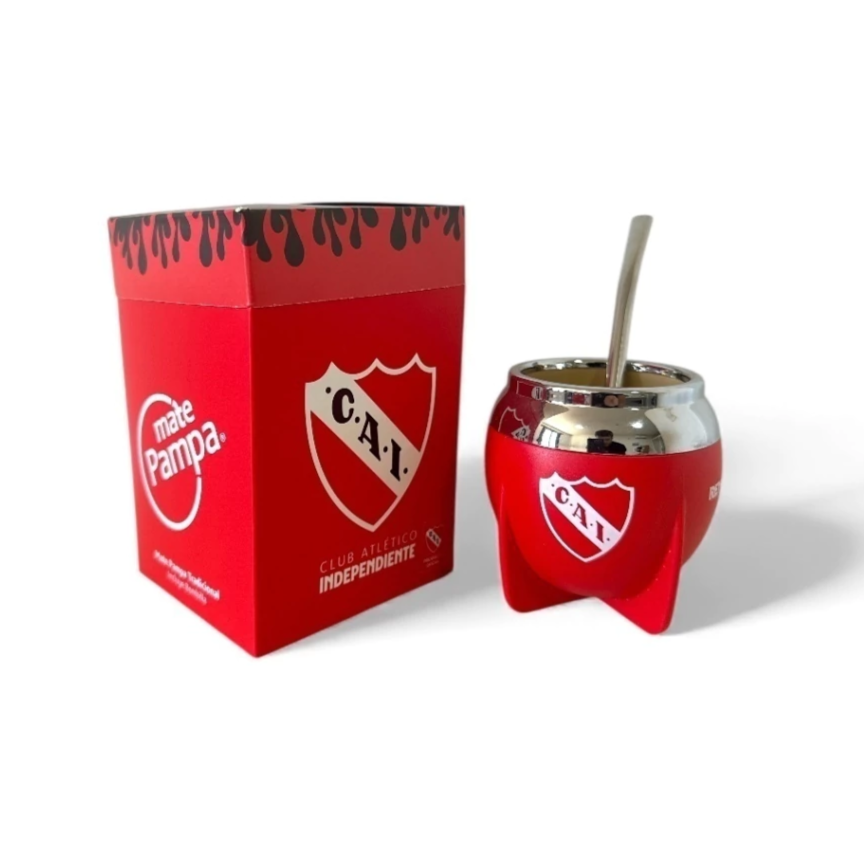 MATE PAMPA FÚTBOL BOCA CERRADA CON BOMBILLA - Imagen 7