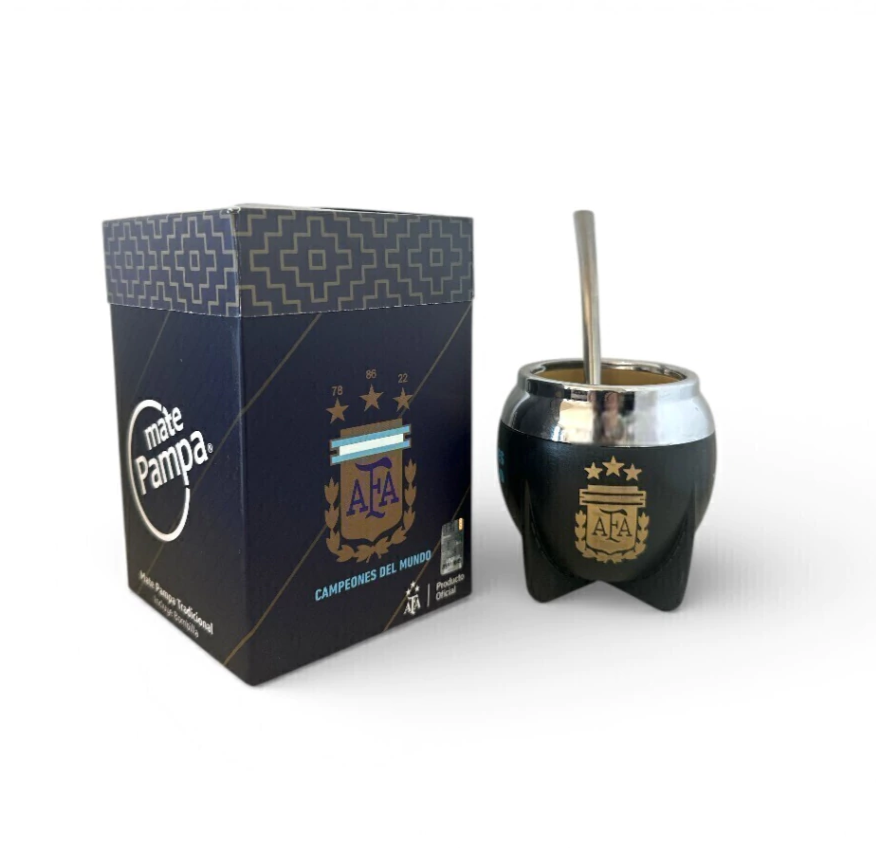 MATE PAMPA FÚTBOL BOCA CERRADA CON BOMBILLA - Imagen 2