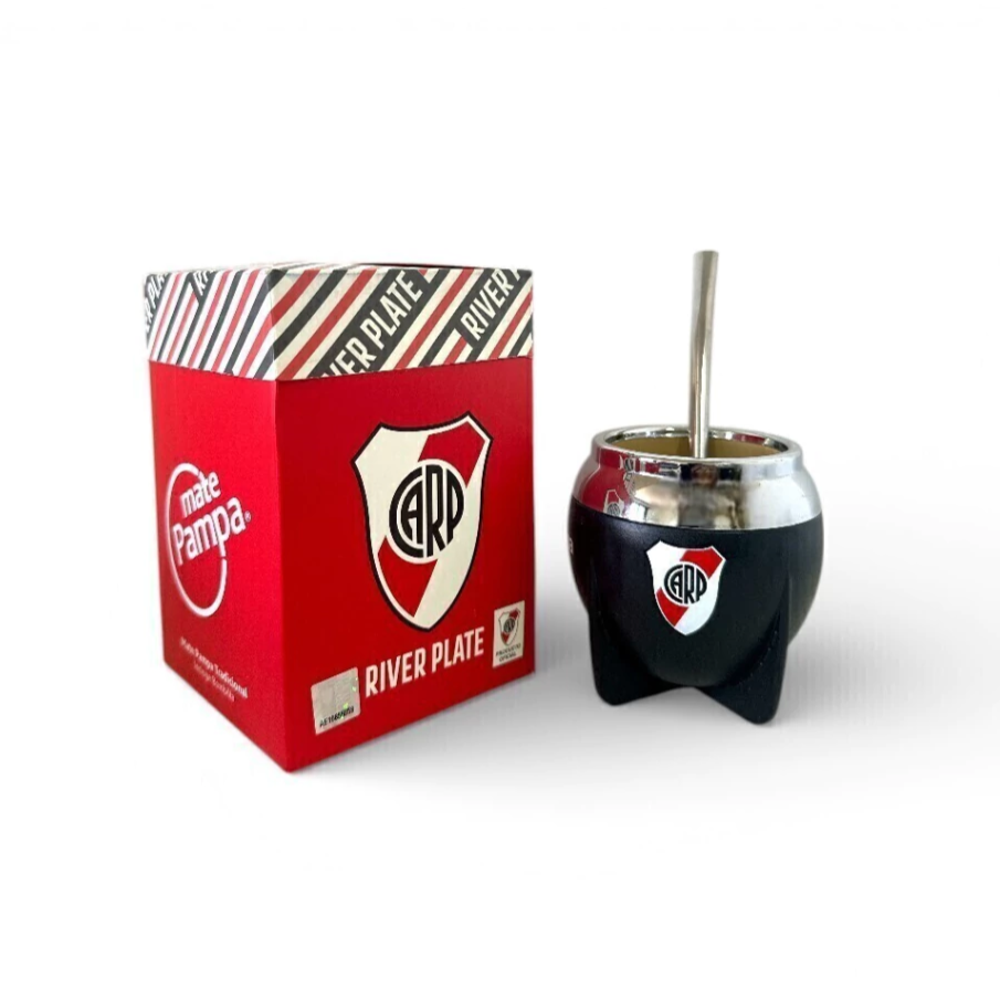 MATE PAMPA FÚTBOL BOCA CERRADA CON BOMBILLA - Imagen 5